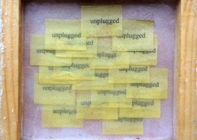 Post-it Art | Squared unplugged - 1997 || Acrylics on post-it notes in wax