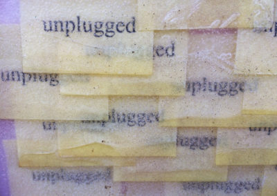 Post-it Art | Unplugged (detail) - 1997 || Printed post-it notes in wax