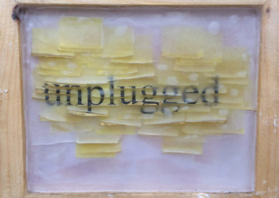 Post-it Art | Unplugged - 1997 || Printed post-it note in wax